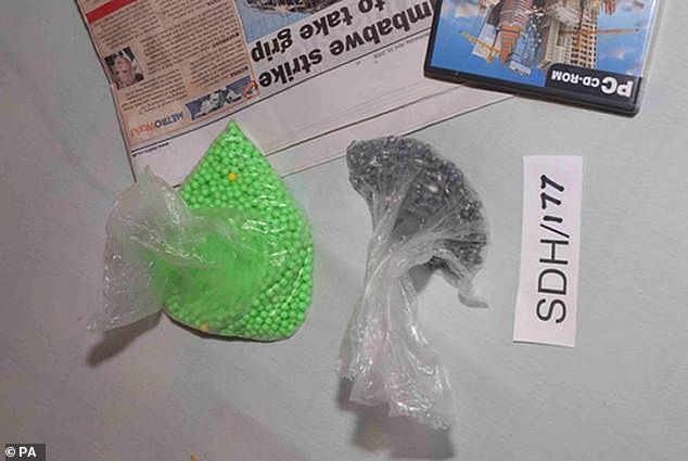 Officers also found ball bearings, nails and screws in the young man's flat
