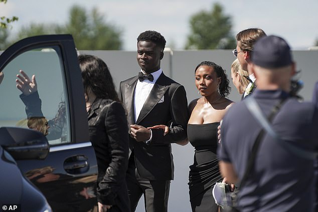 A number of Arsenal stars were in attendance for the big day, including Bukayo Saka and girlfriend Tolami Benson