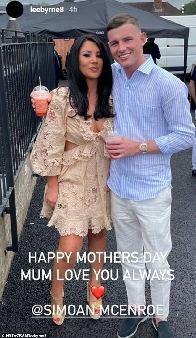 Their eldest, Lee Byrne (pictured with Simoan), is engaged to and having a baby with ex-England and Liverpool captain Steven Gerrard's daughter Lilly. Like his mother and future wife, he is not thought to be involved in crime himself