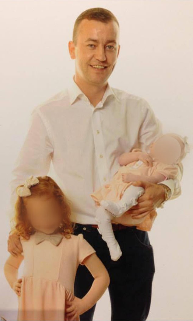 Kelly has two children with David Byrne (pictured, Byrne and his children), who she claimed was in the 'wrong place at the wrong time' and had 'nothing to do with any of that feud,' adding that he was 'never involved'