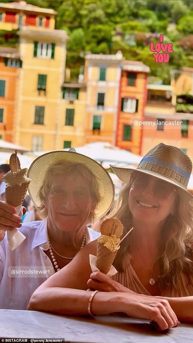 In another snap, captioned with an 'I Love You' graphic, the pair could be seen smiling with ice creams
