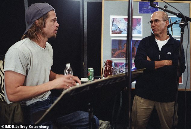 Brad Pitt pictured with Katzenburg for the failed DreamWorks production Sinbad: Legend Of The Seven Seas, which lost the company a reported $100million
