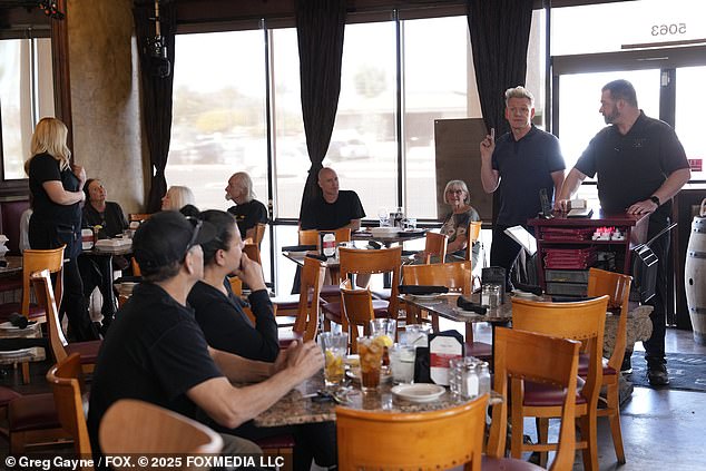 Ramsay is seen here inside Caffe Boa in Ahwatukee alongside Patrick Larson