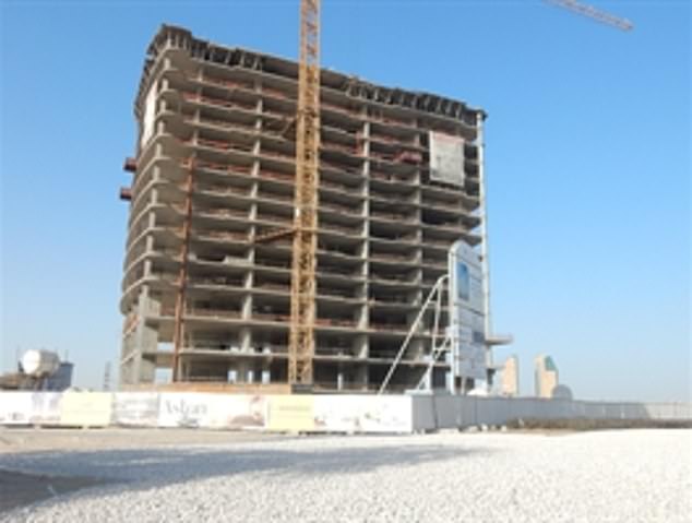 The half-built site at the proposed Aston Plaza Towers development in Dubai
