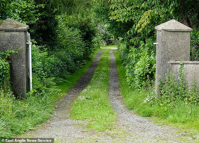 Sheeran regularly recalled how he spent summer holidays at the Irish house of his beloved grandparents. Pictured: The entrance to the County Wexford home