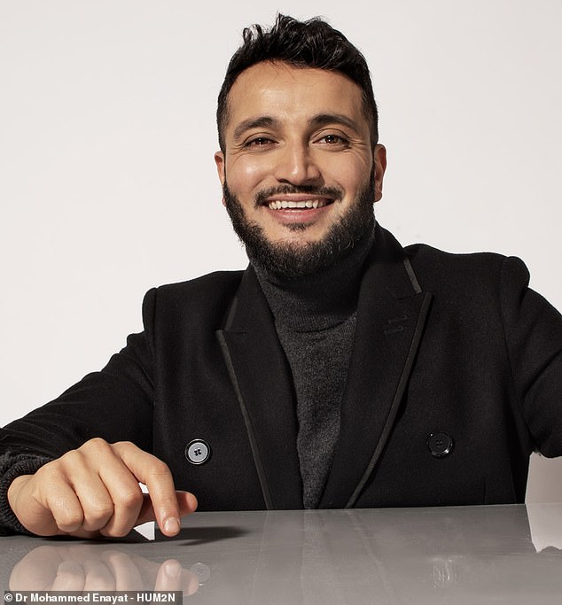 Dr Mohammed Enayat (pictured) is the founder and CEO of the longevity-focused HUM2N clinic in London's South Kensingon