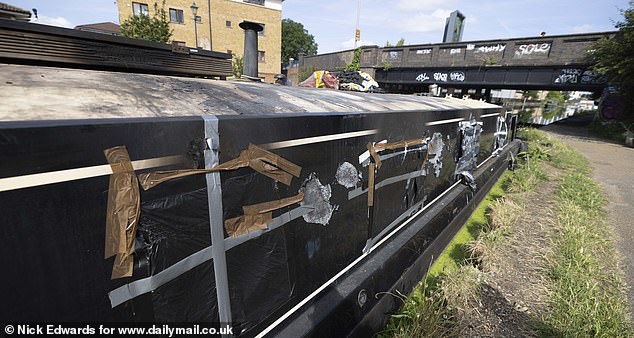 An individual unknown to the family allegedly set the boat, named October, alight last month