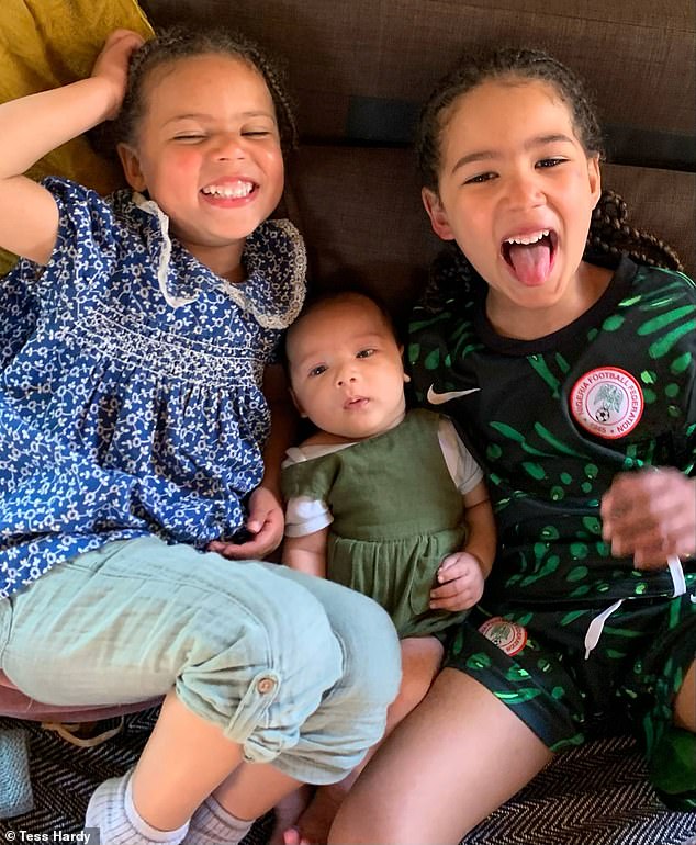 Myra-Rae, 3, Zephaniah, aged four months and Asa, five were away camping with Tess when the fire broke out aboard their houseboat