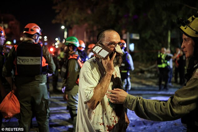 Several people were injured after Tehran last night launched a barrage of missiles at Tel Aviv in revenge for attacks on its nuclear sites