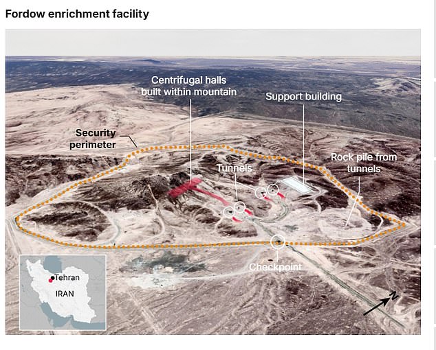 Experts who spoke with the outlet believe the facility, seen here, at its shallowest is 250 feet deep, but could be as much as 30 feet deeper