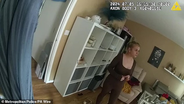 Bodycam footage from June last year as police questioned Lecka about her campaign of child abuse