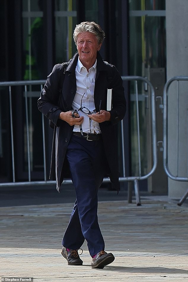 Mr Stayt pictured leaving the BBC Breakfast studio in Salford