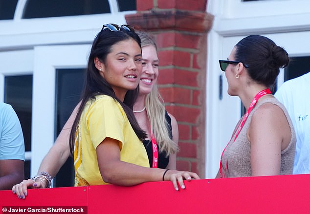 Emma was seen with Myah Petchey, the daughter of her coach Mark