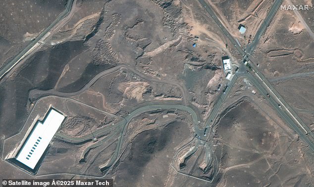 The Fordow nuclear enrichment site, 80 miles south of Tehran, was flattened