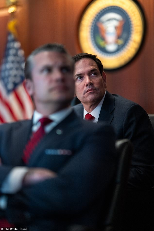 Defense Secretary Pete Hegseth and Secretary of State Marco Rubio in the Situation Room, June 21st, 2025