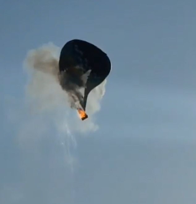Eight people died today after a hot-air balloon burst into flames and plunged to the ground in Brazil