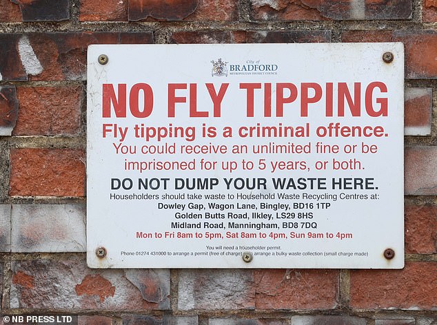 Bradford Council says fly-tippers go to lengths to avoid detection by blacking out number plates or use fake plates