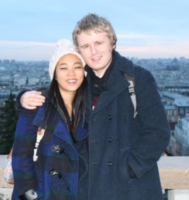 Web design company owner Stevie hit back and says he is 'ashamed to call her my mother'. Pictured: Stevie and his wife