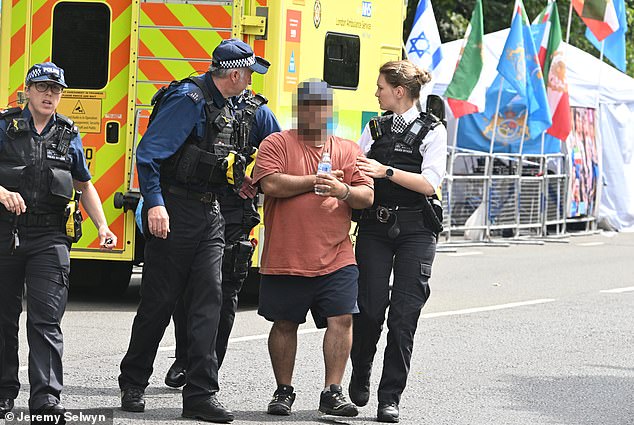 Police arrested eight people after the incident