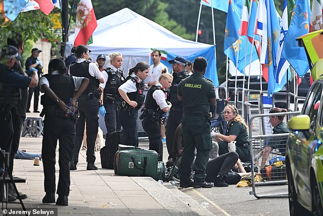 The two victims were treated for injuries at the scene and have been taken to hospital