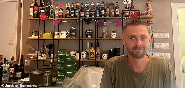 Ash Copus (pictured) who moved to the seaside town from Milton Keynes five years ago, thinks the relationship between the Spanish and the British in the area is evolving