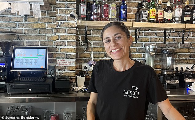 Carolina Dip, (pictured) who works at a cafe in the 'Old Town' said British tourists are the best tippers