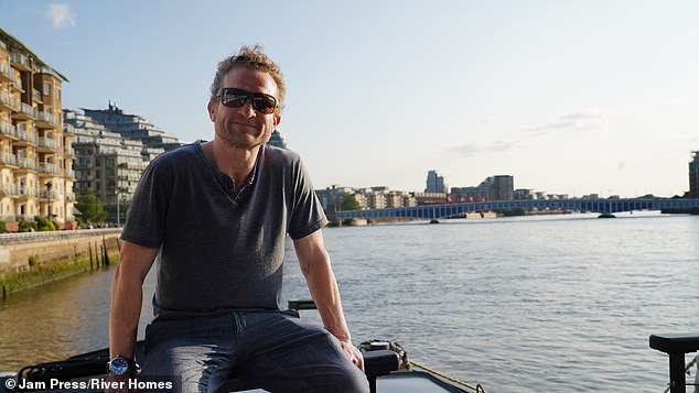 Mr Karat, pictured, said: 'Nothing compares to life on the water. The fresh air, the sounds of the water, the wildlife and the community are special and provide a unique experience.