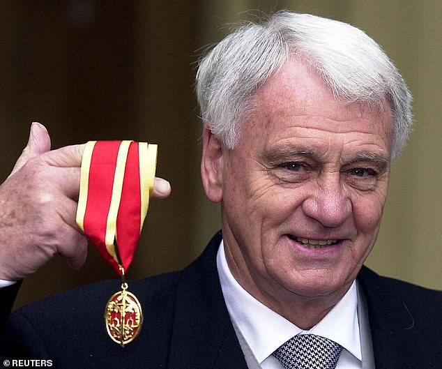 Sir Bobby Robson for his services to football in 2002. Robson was known throughout the world for being a gentleman of British sport
