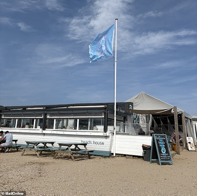 Mr Trickett said he wanted to give 'healthy competition' to the Beach House (above), which is the only currently licensed restaurant and cafe on the Spit