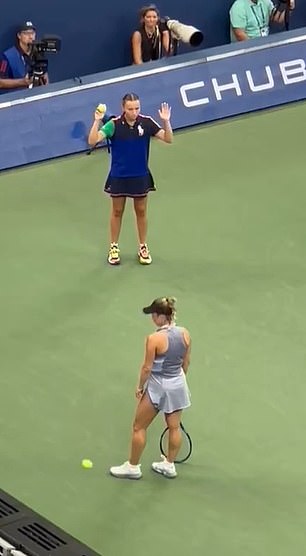Putintseva made no attempt to catch the first two balls and was audibly booed on the court