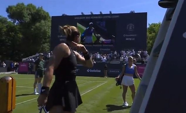 She appeared to have taken exception to Putintseva's handshake over the top of the net