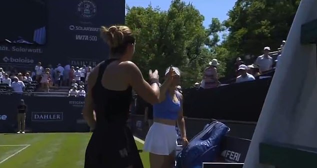 Sakkari followed Putintseva to her bench and was overheard telling her: 'Nobody likes you'