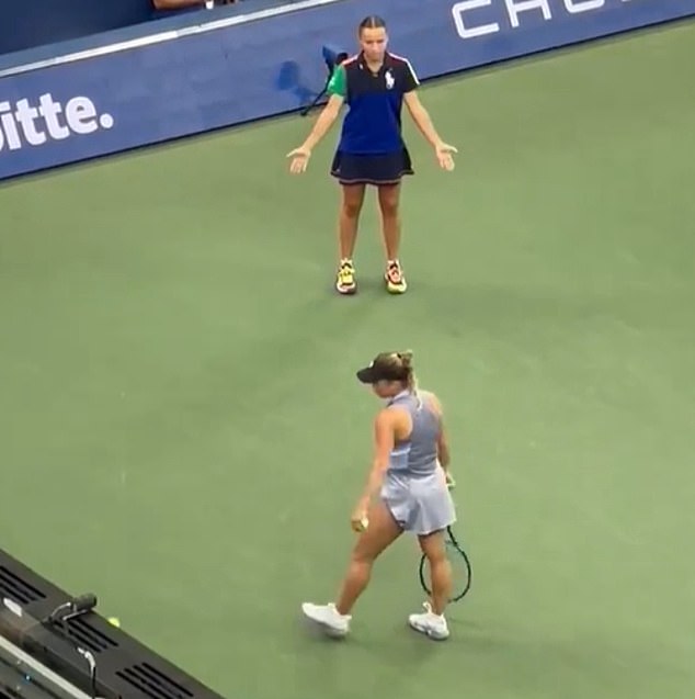 Putintseva did not acknowledge the ball girl as she eventually caught the third ball