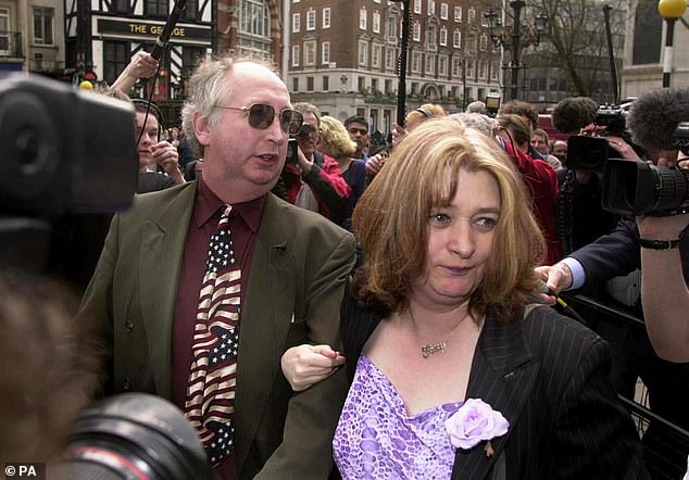 Alan and Judith Kilshaw arrive at the High Court in London Monday April 9, 2001