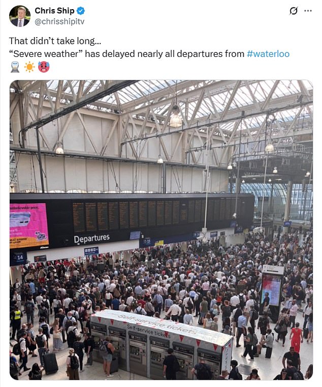 A British Transport Police spokesperson also added: 'Officers were called to Loughborough Junction Railway Station at just before 11am today (June 21) to reports of a train broken down nearby. Officers assisted Thameslink and Network Rail and all passengers have been evacuated safely'