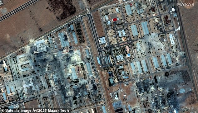 Damage after US strikes on the Isfahan nuclear enrichment facility in central Iran