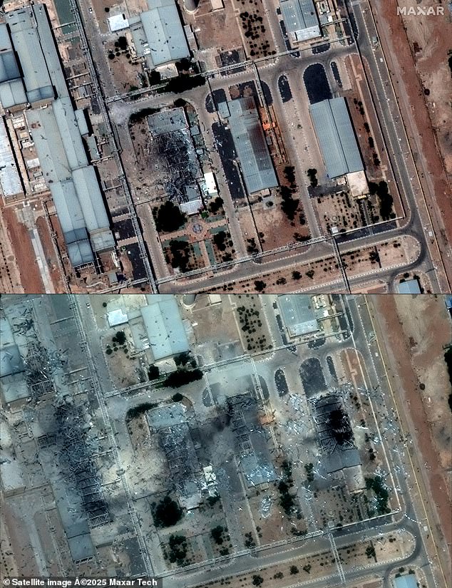 The newly-released images show the exactitude of military attacks, which Trump claimed flattened the facility