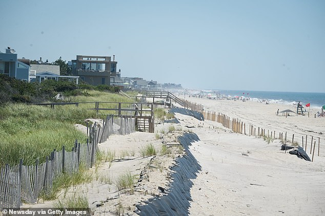 There's also another side to the islands, with white sands beaches, boardwalks and oceanfront houses. Pictured: The island community of Saltaire