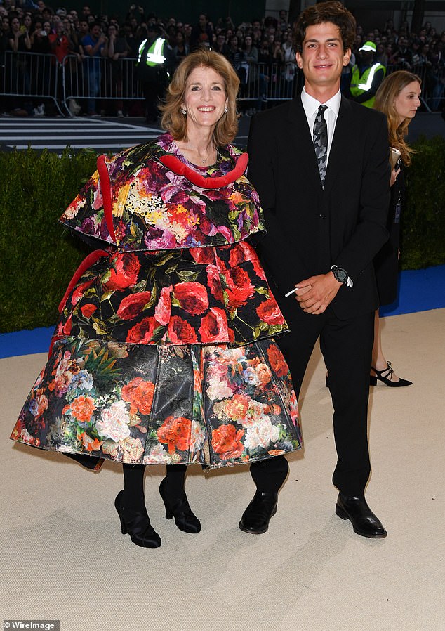 Which brings us to Jack Schlossberg, that great irritant of Instagram, who weighed in on Murphy's project. (Pictured: Schlossberg with mother Caroline Kennedy in 2017)