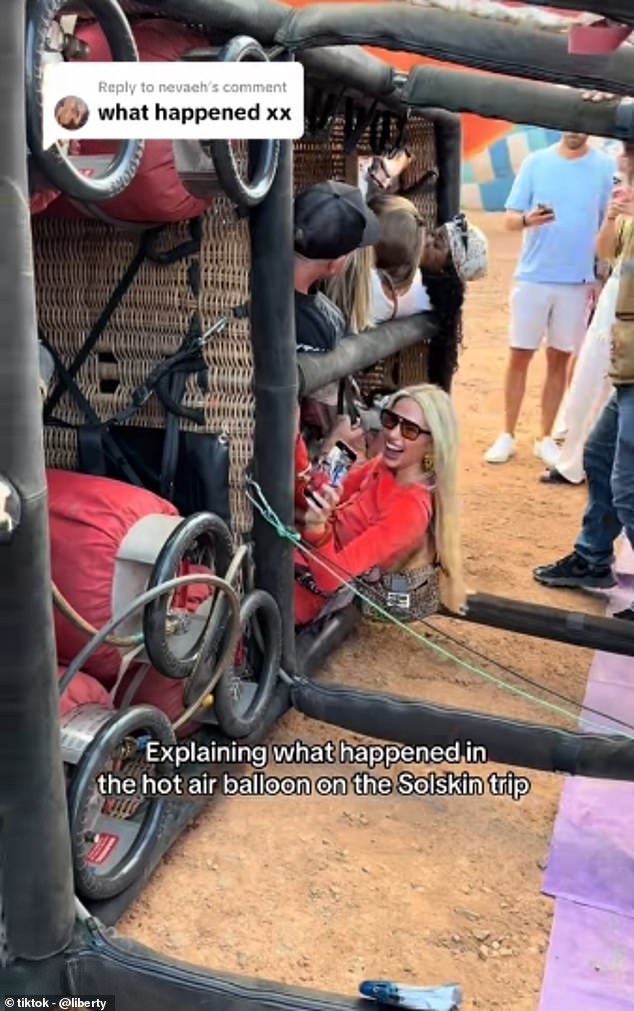 Liberty Poole took to social media to reveal her scary experience to her fans during a recent trip with pals as her craft appeared to crash to the ground