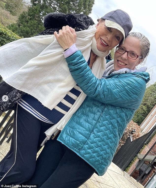 Aged 41 in 2012, Katy also suffered a fall in the foyer of her mother's Hollywood apartment block (Seen with Joan in 2023)