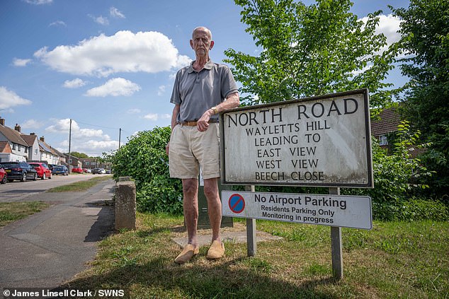 Bill Collinson, 77, (pictured) said cars had been parking along North Road - and the adjoining Parsonage Road, for 10 years