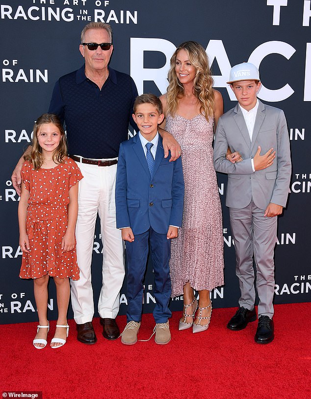 Costner and Baumgartner share sons Cayden, 18, and Hayes, 16, and daughter Grace, 15