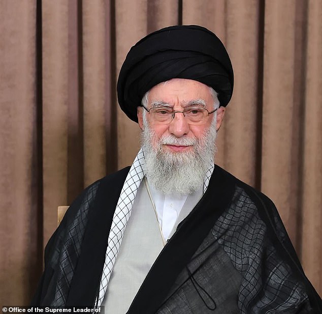 Vance went on to say that it is now up to Iran to see how the country will respond, adding 'that the ball is in their court.' (Pictured: Iranian Supreme Leader Ali Khamenei Wednesday)