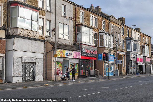 The depressing sight on a street in Blackpool, where businesses are struggling