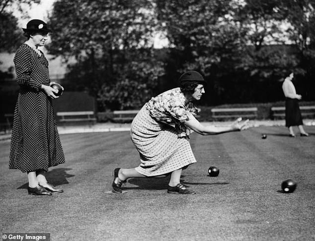 Participants in the Fylde Ladies' Bowling League Charity Handicap at Blackpool, September 23, 1936