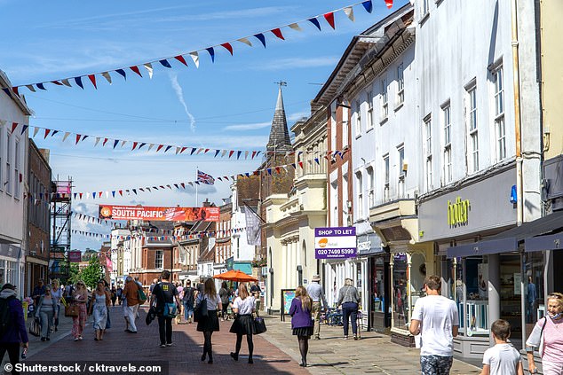 The High Street in Bognor Regis West Sussex, July 2021