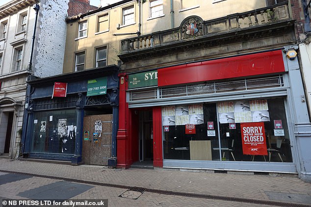 Derelict shops seen in Scarborough, North Yorkshire, earlier this month