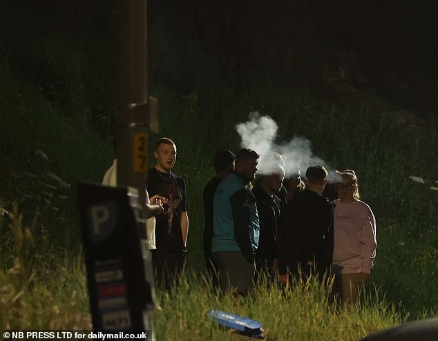 At night, local youths congregate in car parks to smoke and drink