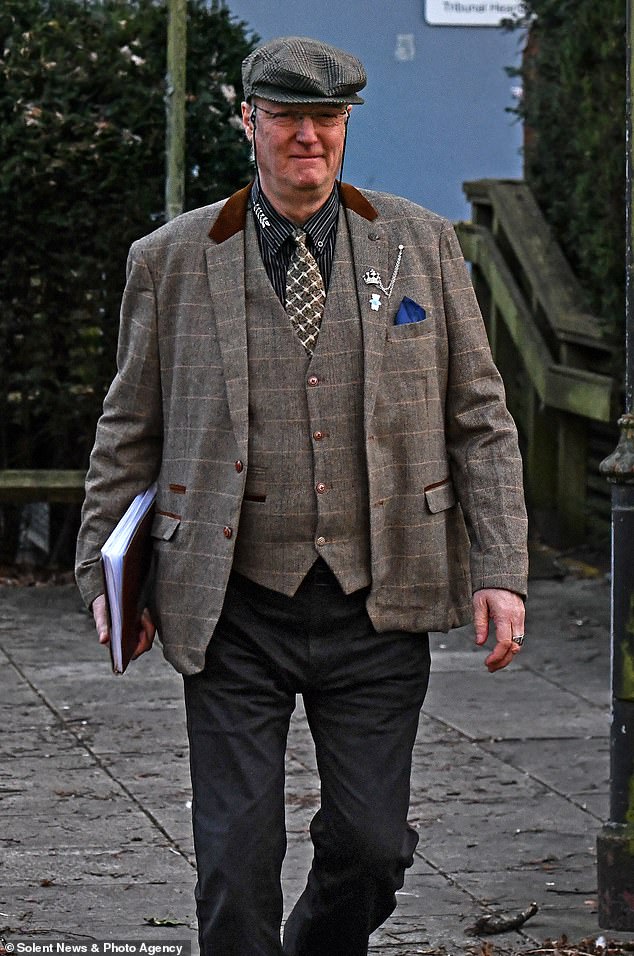 Ms Crabtree's former boss Marc Bandemer (pictured) outside the Employment Tribunal in Southampton. He was ordered to pay Ms Crabtree £100,000 in January last year